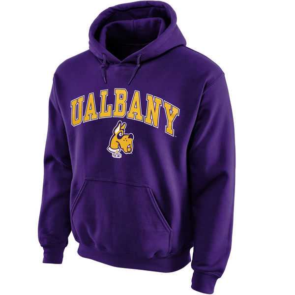Men's Albany Great Danes Midsize Arch Pullover Hoodie - Purple,We sell and wholesale Men's Albany Great Danes Midsize Arch Pullover Hoodie - Purple on line form chian!